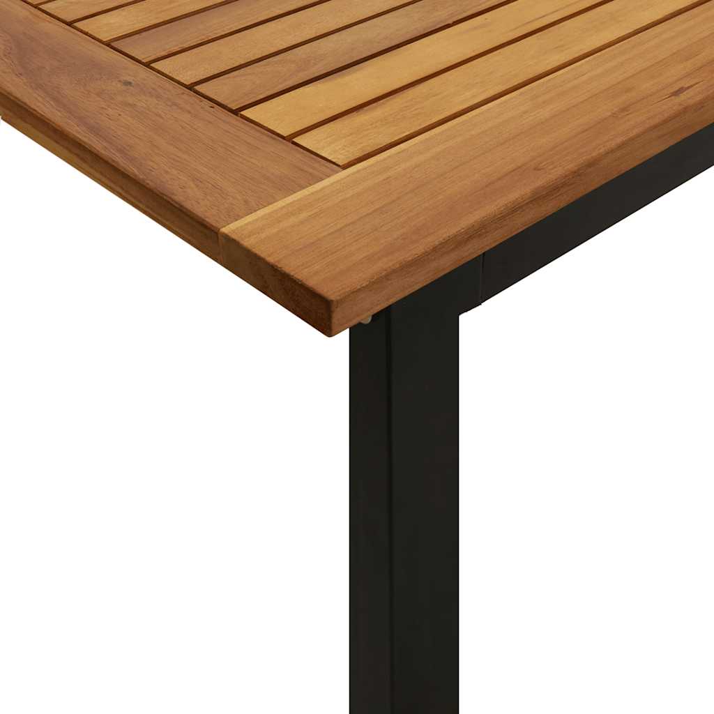 Tuintafel met U-vormige poten 200x90x75 cm massief acaciahout is nu te koop bij PeponiXL, paradijselijk wonen!