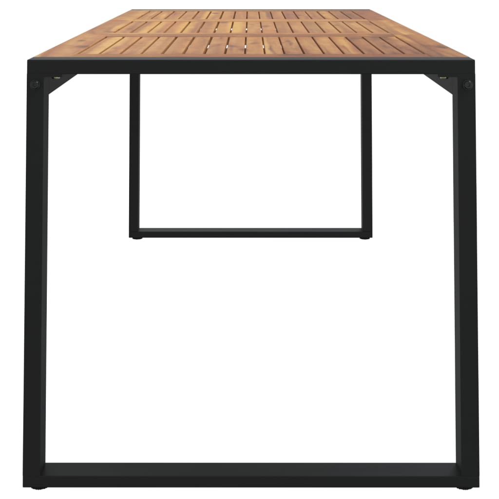 Tuintafel met U-vormige poten 180x90x75 cm massief acaciahout is nu te koop bij PeponiXL, paradijselijk wonen!