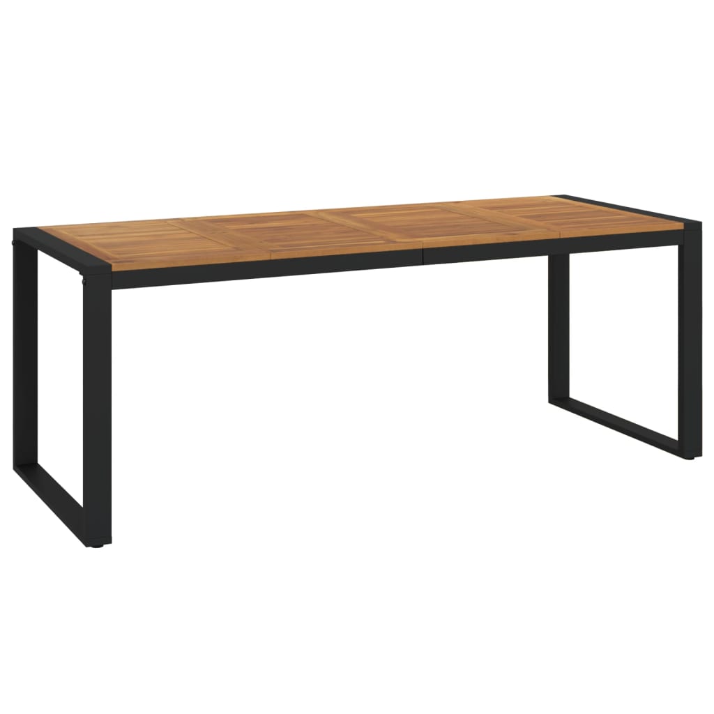 Tuintafel met U-vormige poten 200x90x75 cm massief acaciahout is nu te koop bij PeponiXL, paradijselijk wonen!