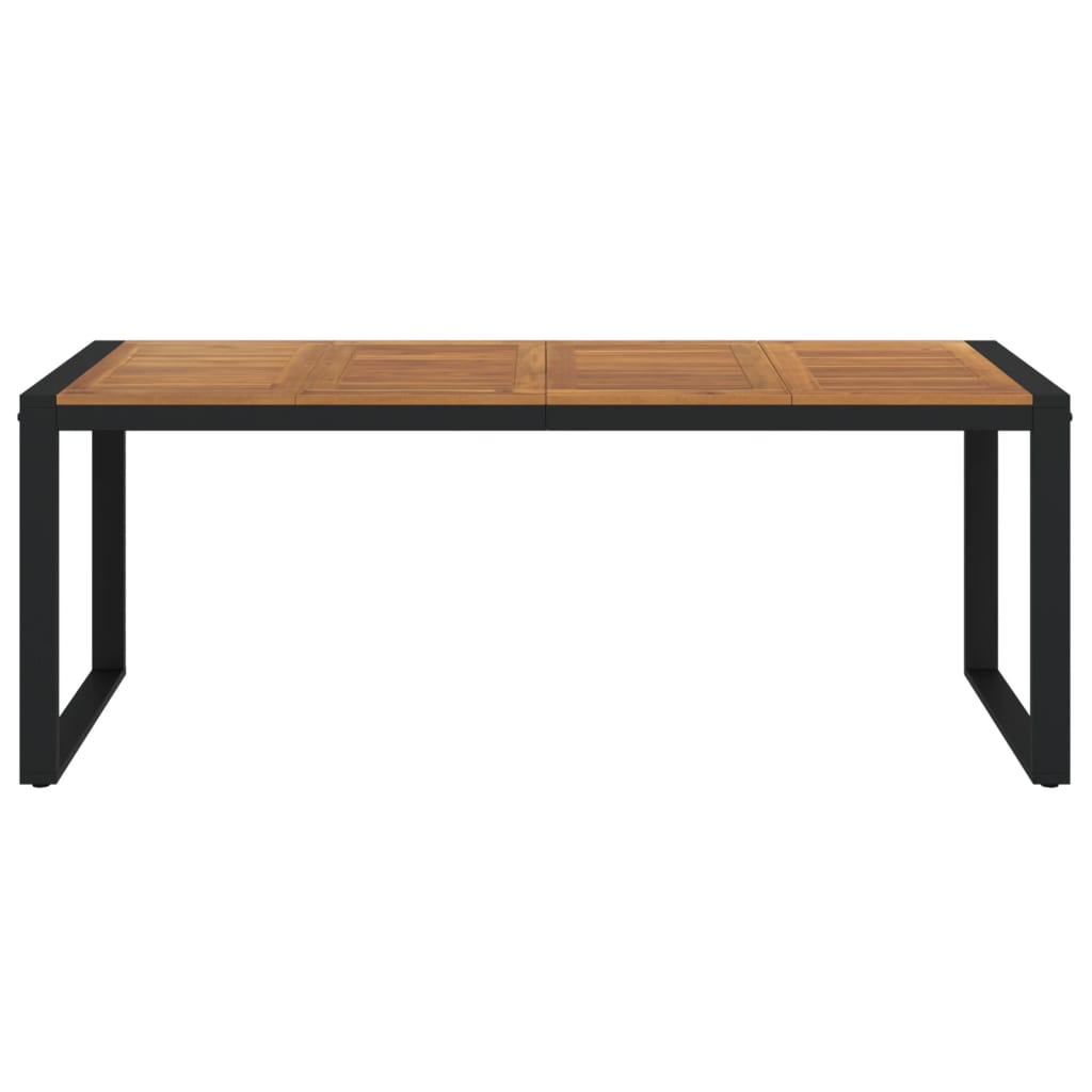 Tuintafel met U-vormige poten 200x90x75 cm massief acaciahout is nu te koop bij PeponiXL, paradijselijk wonen!