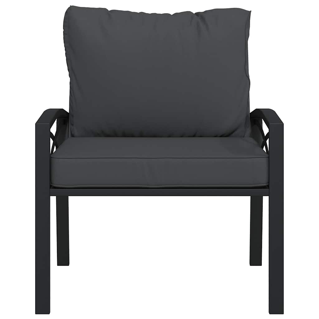 Tuinstoelen met grijze kussens 2 st 68x76x79 cm staal is nu te koop bij PeponiXL, paradijselijk wonen!
