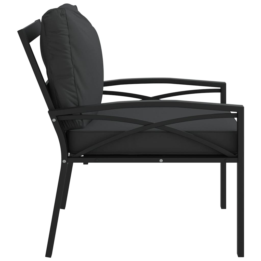 Tuinstoelen met grijze kussens 2 st 68x76x79 cm staal is nu te koop bij PeponiXL, paradijselijk wonen!