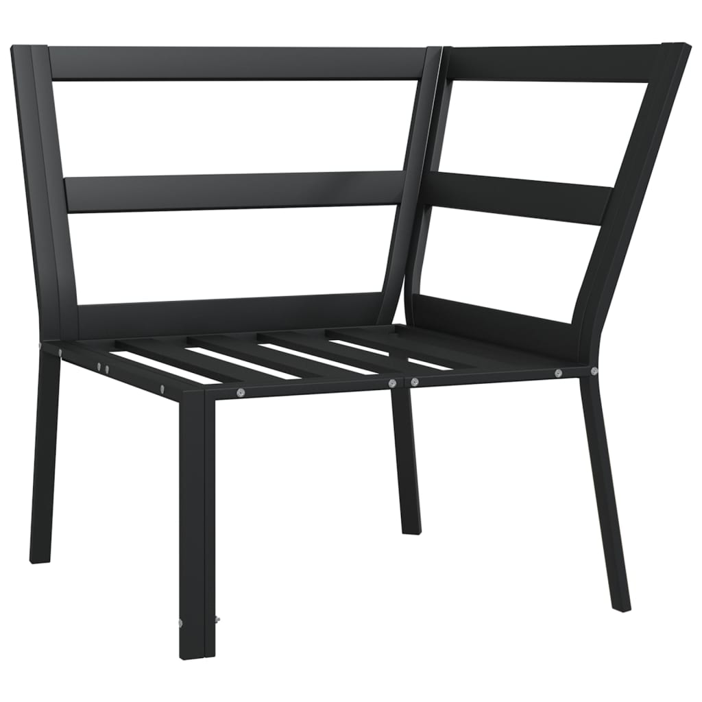 Tuinstoel met grijze kussens 76x76x79 cm staal is nu te koop bij PeponiXL, paradijselijk wonen!