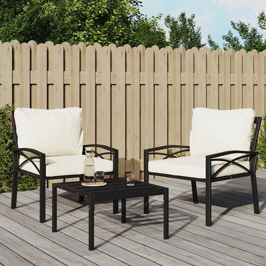 Tuinstoelen met zandkleurige kussens 2 st 68x76x79 cm staal is nu te koop bij PeponiXL, paradijselijk wonen!