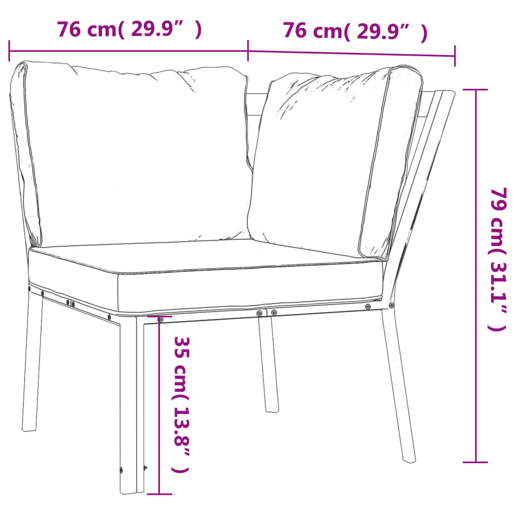 Tuinstoel met zandkleurige kussens 76x76x79 cm staal is nu te koop bij PeponiXL, paradijselijk wonen!