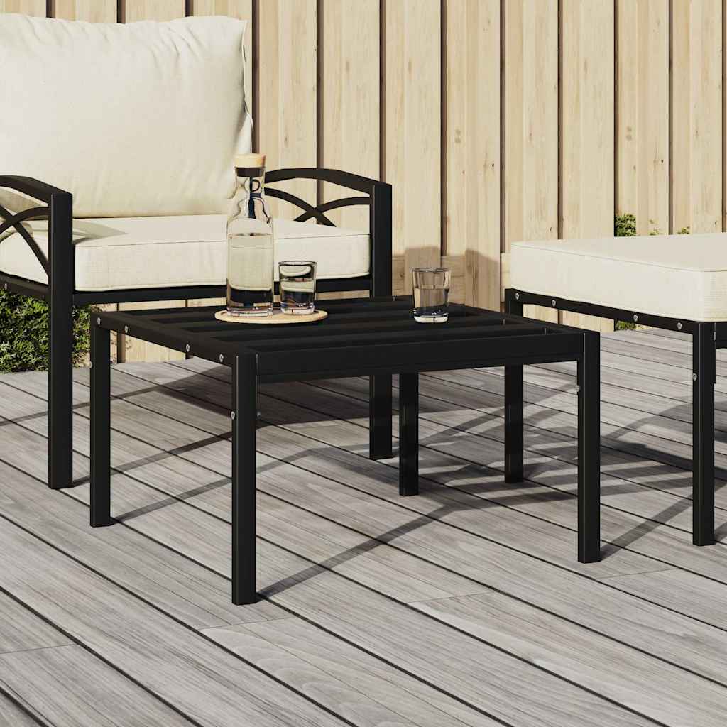 Tuintafel 60x60x35 cm staal zwart is nu te koop bij PeponiXL, paradijselijk wonen!