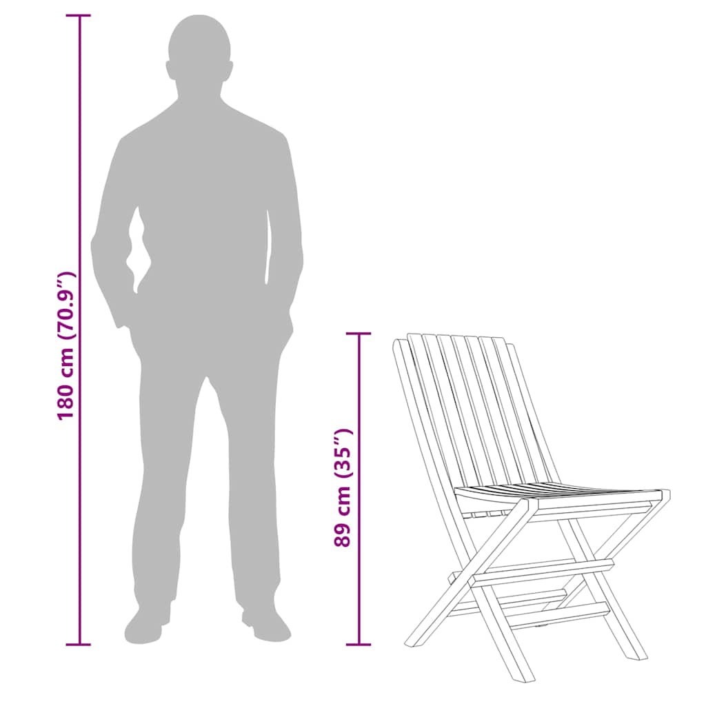 Tuinstoelen inklapbaar 2 st 47x47x89 cm massief teakhout is nu te koop bij PeponiXL, paradijselijk wonen!