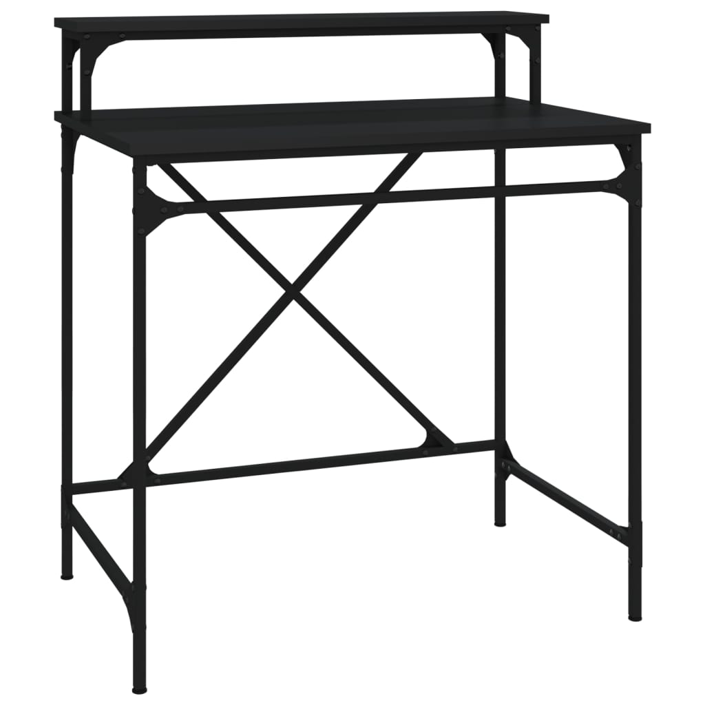 Bureau 80x50x90 cm bewerkt hout en ijzer zwart is nu te koop bij PeponiXL, paradijselijk wonen!