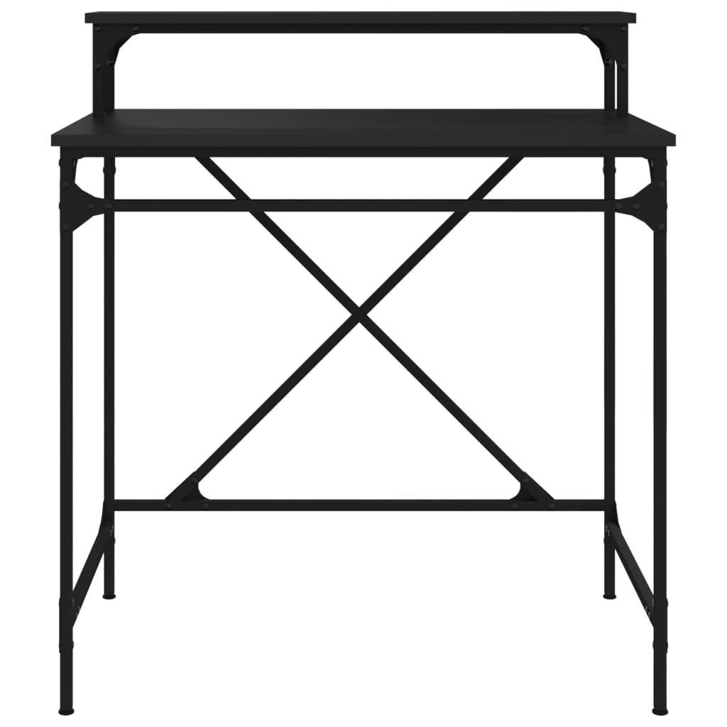 Bureau 80x50x90 cm bewerkt hout en ijzer zwart is nu te koop bij PeponiXL, paradijselijk wonen!