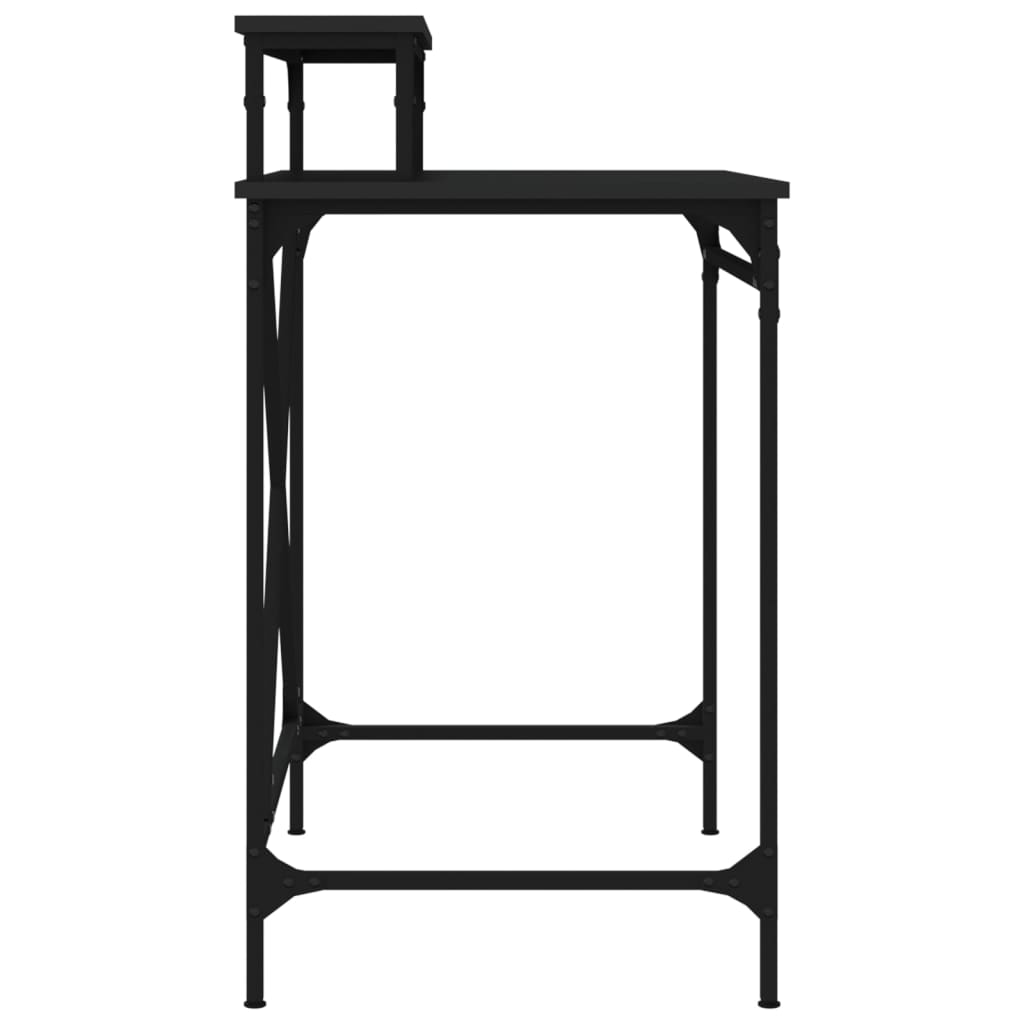 Bureau 80x50x90 cm bewerkt hout en ijzer zwart is nu te koop bij PeponiXL, paradijselijk wonen!