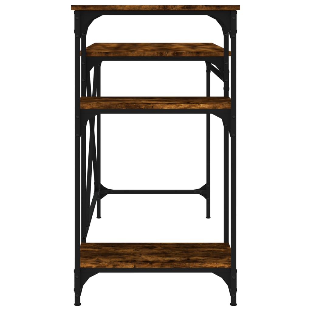 Bureau 105x50x90 cm bewerkt hout en ijzer gerookt eikenkleur is nu te koop bij PeponiXL, paradijselijk wonen!