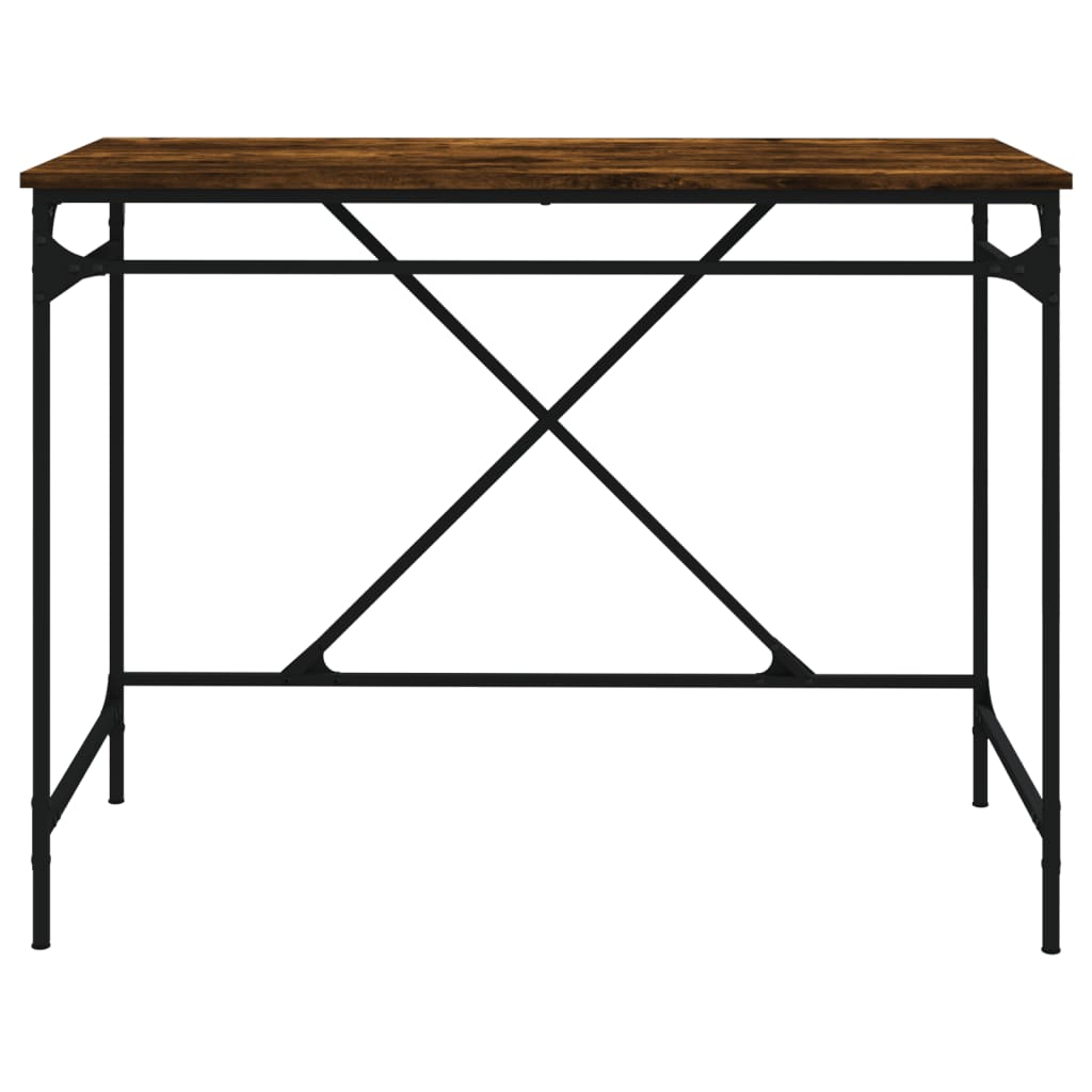 Bureau 100x50x75 cm bewerkt hout en ijzer gerookt eikenkleurig is nu te koop bij PeponiXL, paradijselijk wonen!