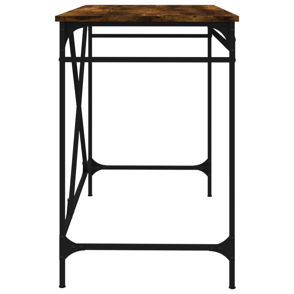 Bureau 100x50x75 cm bewerkt hout en ijzer gerookt eikenkleurig is nu te koop bij PeponiXL, paradijselijk wonen!