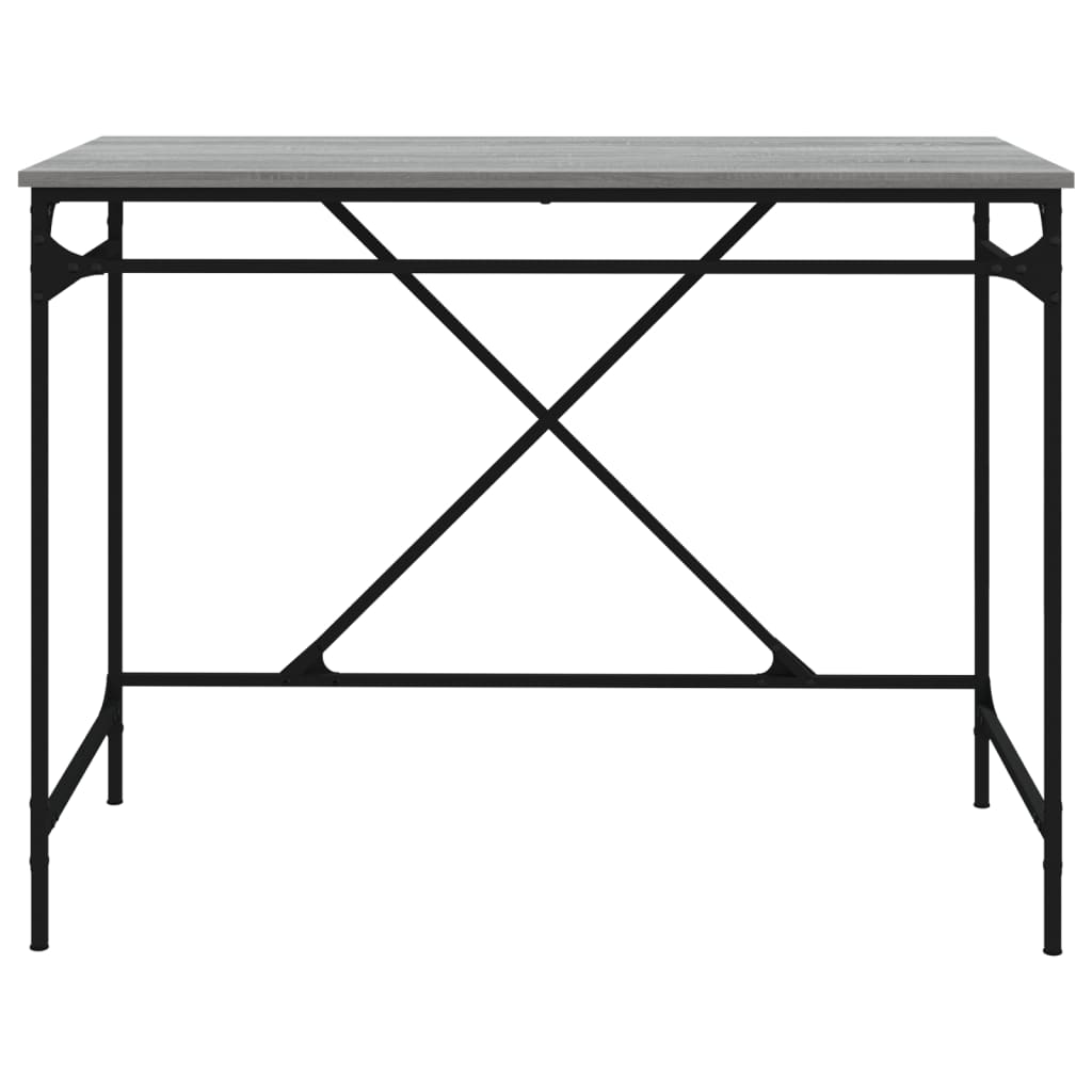 Bureau 100x50x75 cm bewerkt hout en ijzer grijs sonoma eiken is nu te koop bij PeponiXL, paradijselijk wonen!