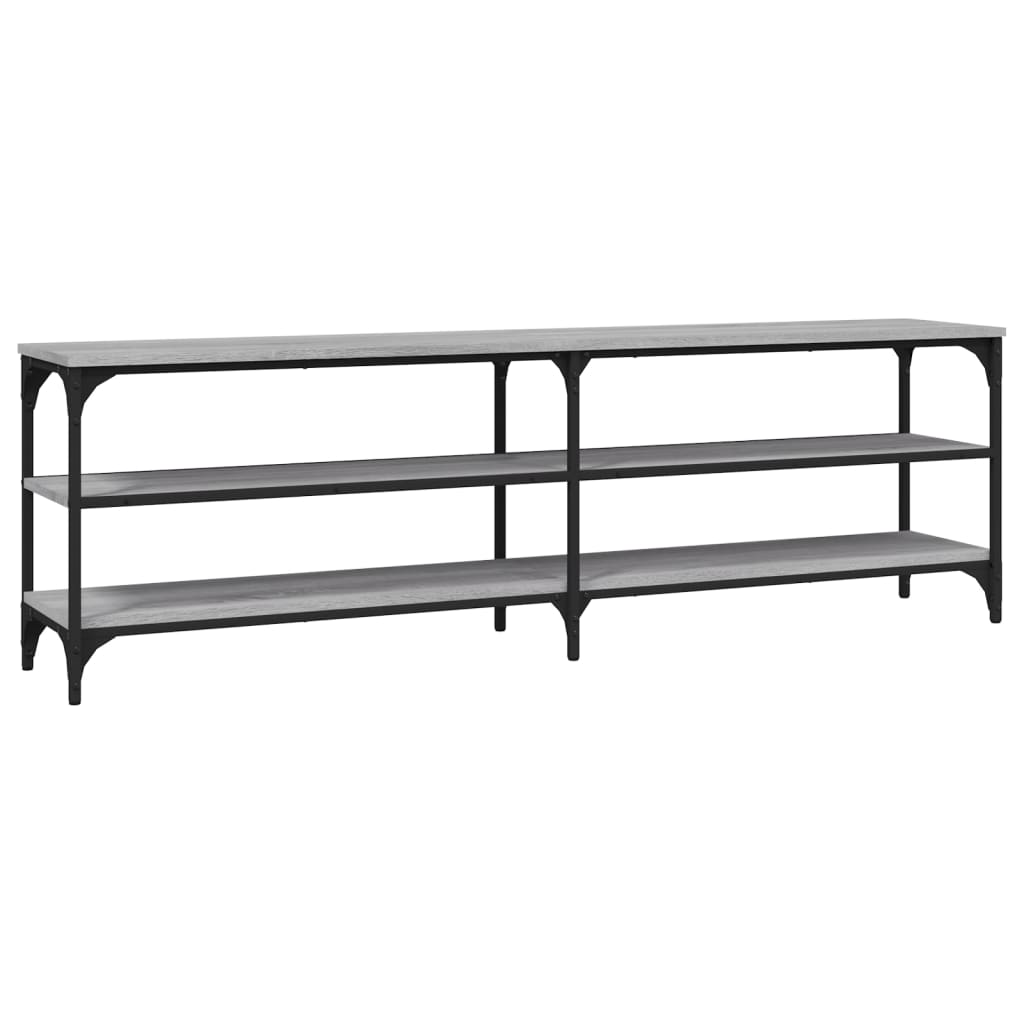 Tv-meubel 160x30x50 cm bewerkt hout grijs sonoma eikenkleurig is nu te koop bij PeponiXL, paradijselijk wonen!