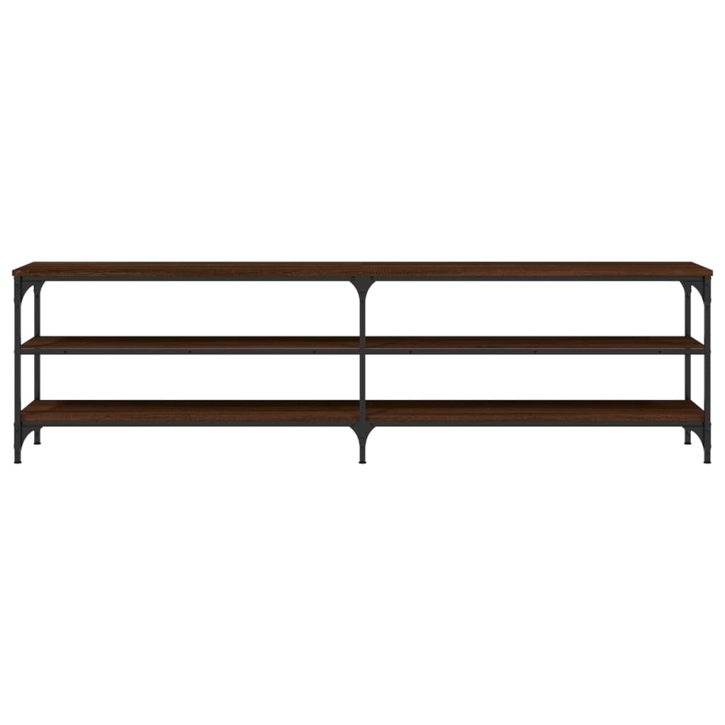 Tv-meubel 180x30x50 cm bewerkt hout metaal bruin eikenkleur is nu te koop bij PeponiXL, paradijselijk wonen!
