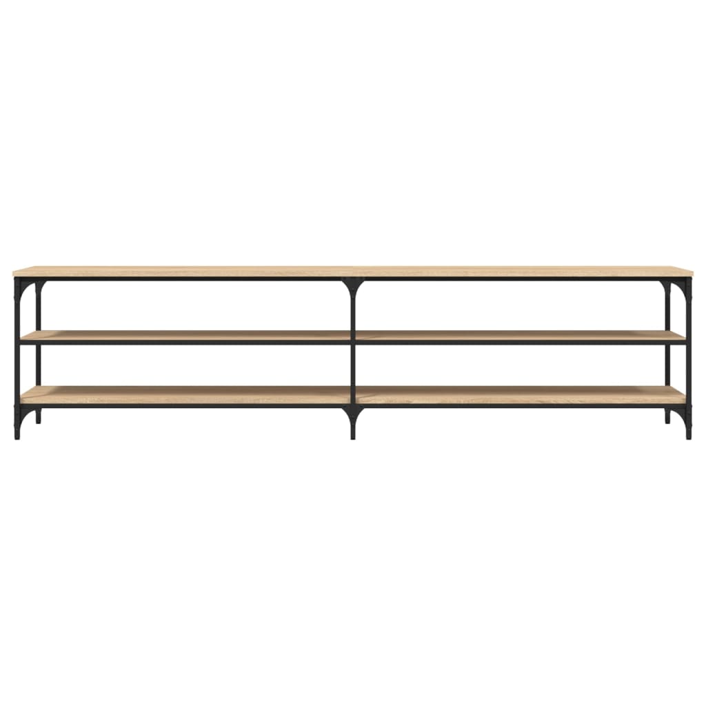 Tv-meubel 200x30x50 cm bewerkt hout metaal sonoma eikenkleurig is nu te koop bij PeponiXL, paradijselijk wonen!