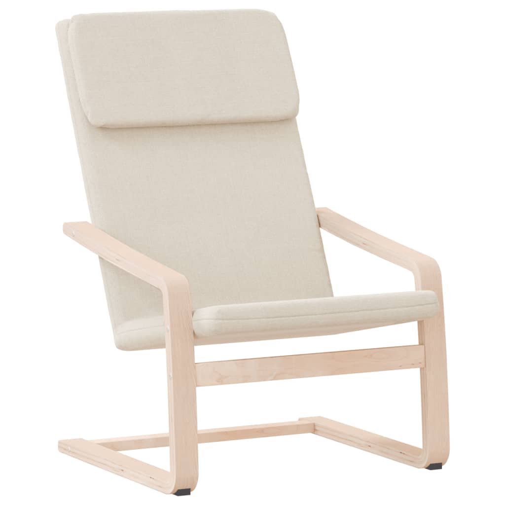 Relaxstoel stof crèmekleurig is nu te koop bij PeponiXL, paradijselijk wonen!