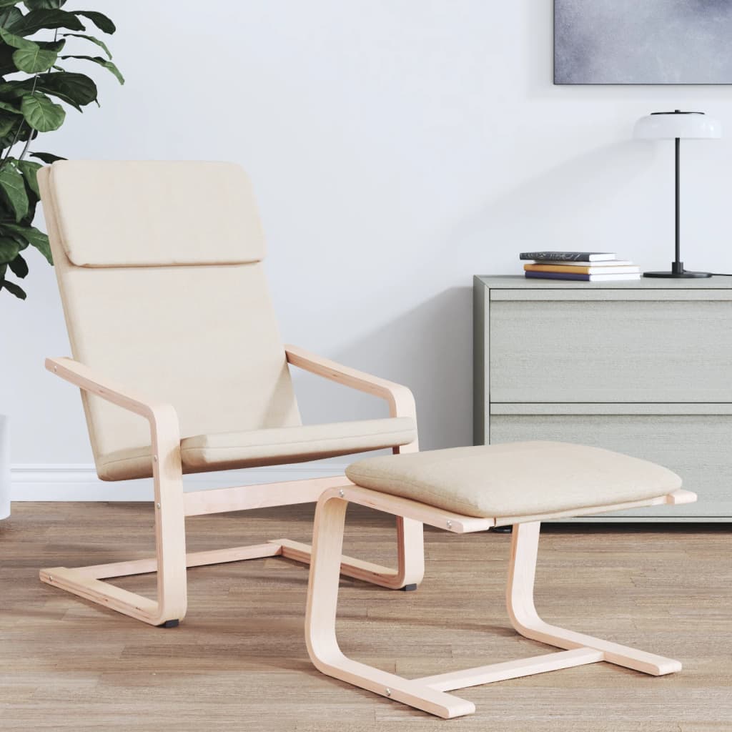 Relaxstoel stof crèmekleurig is nu te koop bij PeponiXL, paradijselijk wonen!