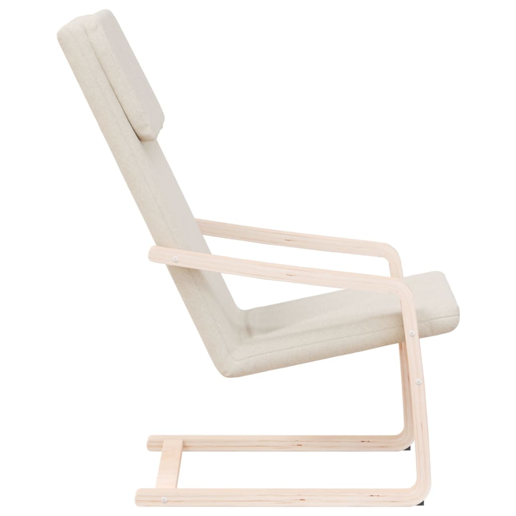 Relaxstoel stof crèmekleurig is nu te koop bij PeponiXL, paradijselijk wonen!