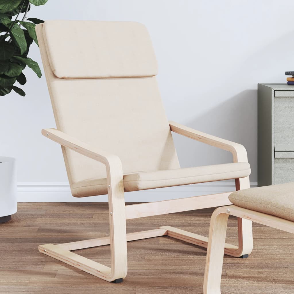 Relaxstoel stof crèmekleurig is nu te koop bij PeponiXL, paradijselijk wonen!
