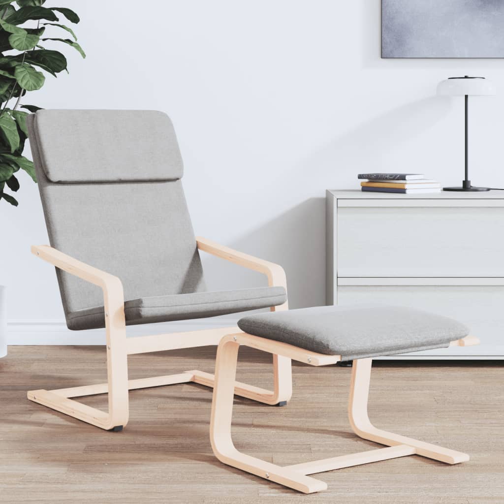 Relaxstoel stof lichtgrijs is nu te koop bij PeponiXL, paradijselijk wonen!