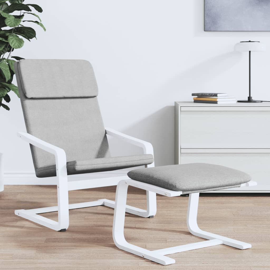 Relaxstoel stof lichtgrijs is nu te koop bij PeponiXL, paradijselijk wonen!