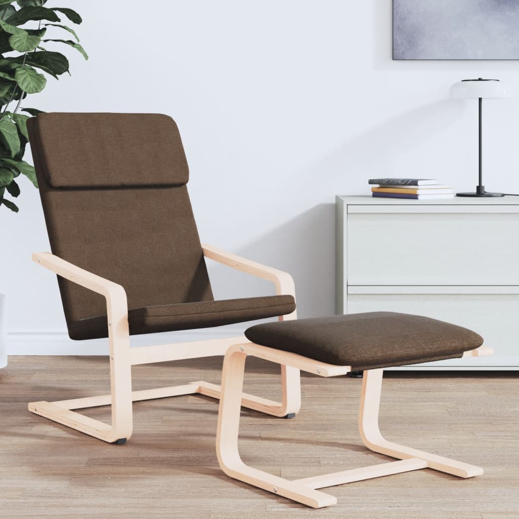 Relaxstoel stof donkerbruin is nu te koop bij PeponiXL, paradijselijk wonen!
