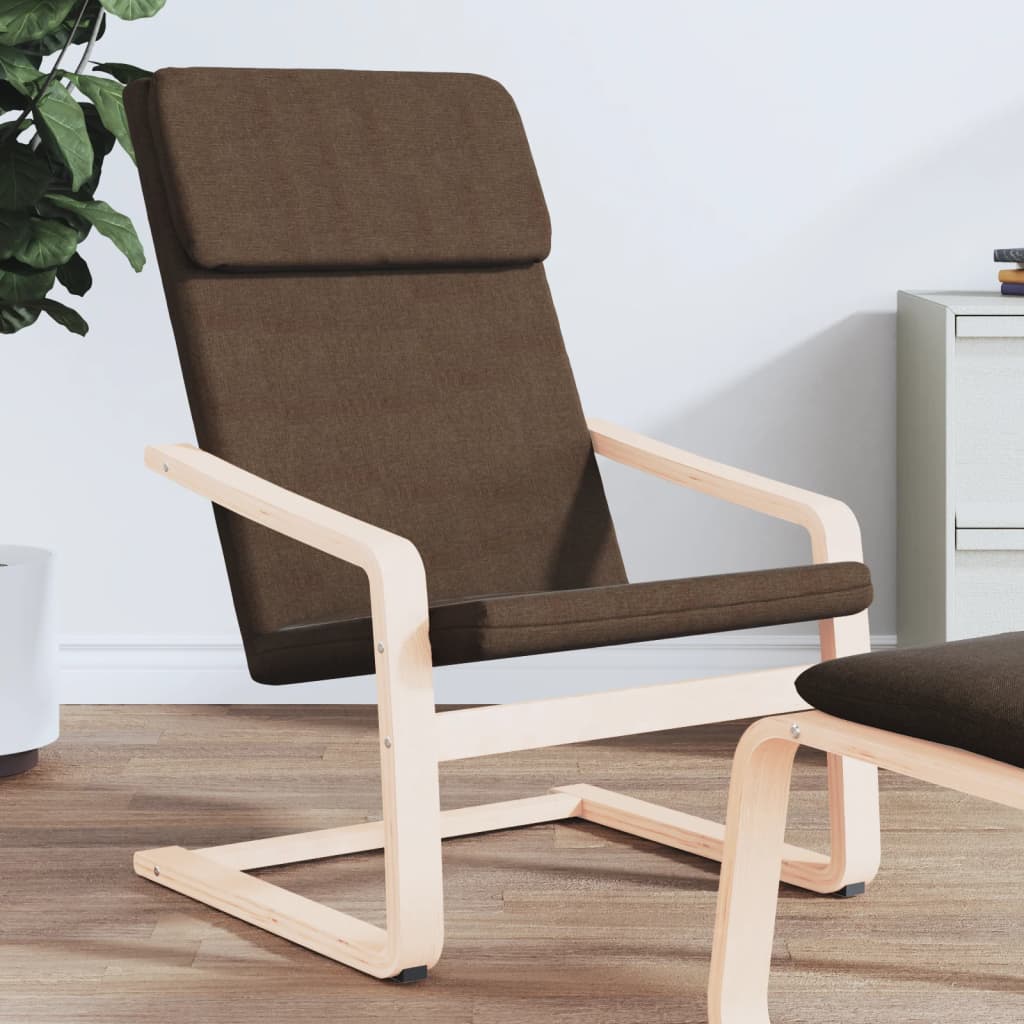 Relaxstoel stof donkerbruin is nu te koop bij PeponiXL, paradijselijk wonen!