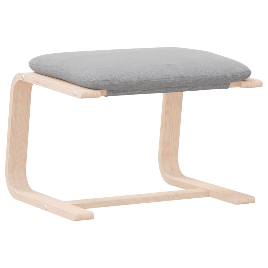 Voetenbank 51x41x40 cm stof lichtgrijs is nu te koop bij PeponiXL, paradijselijk wonen!