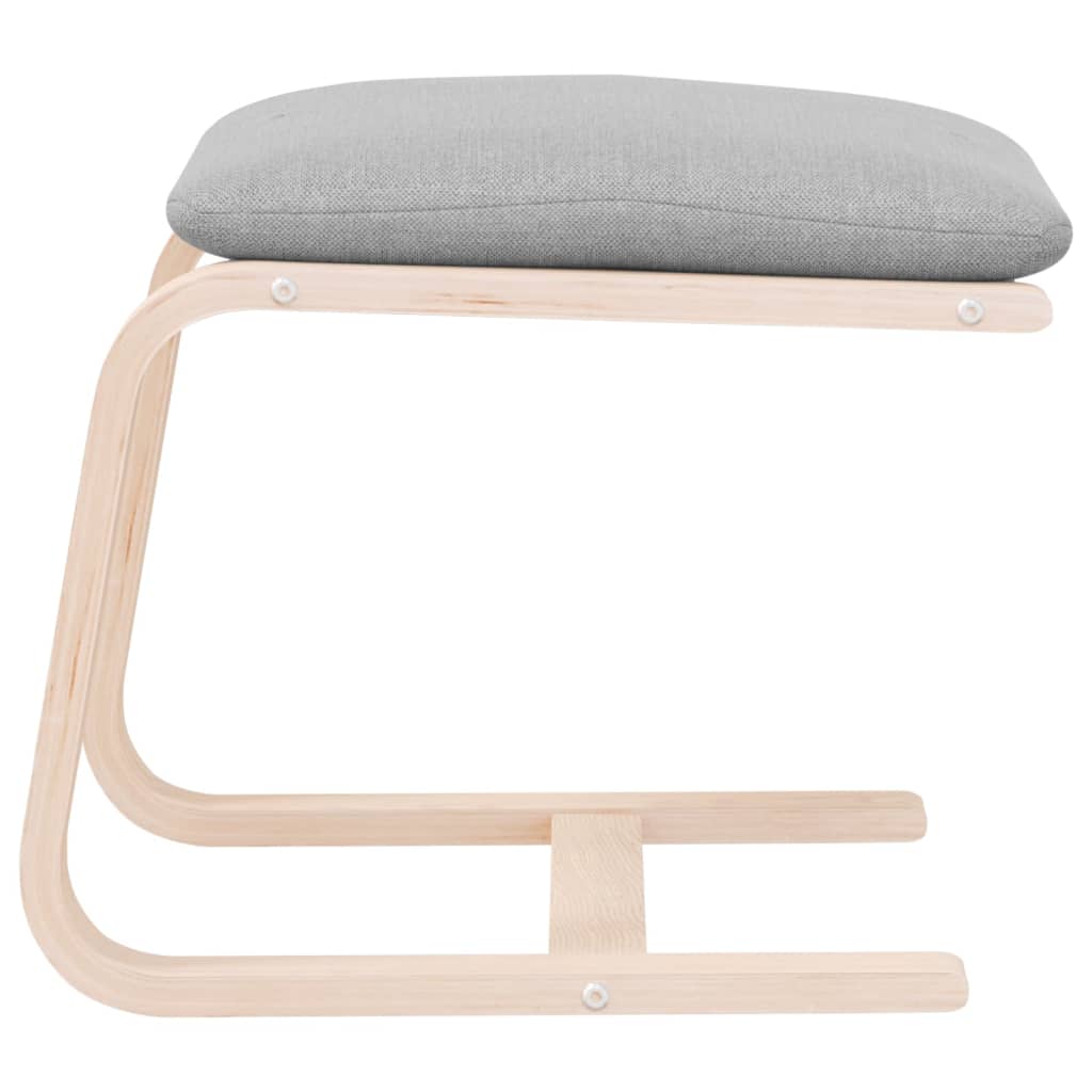 Voetenbank 51x41x40 cm stof lichtgrijs is nu te koop bij PeponiXL, paradijselijk wonen!