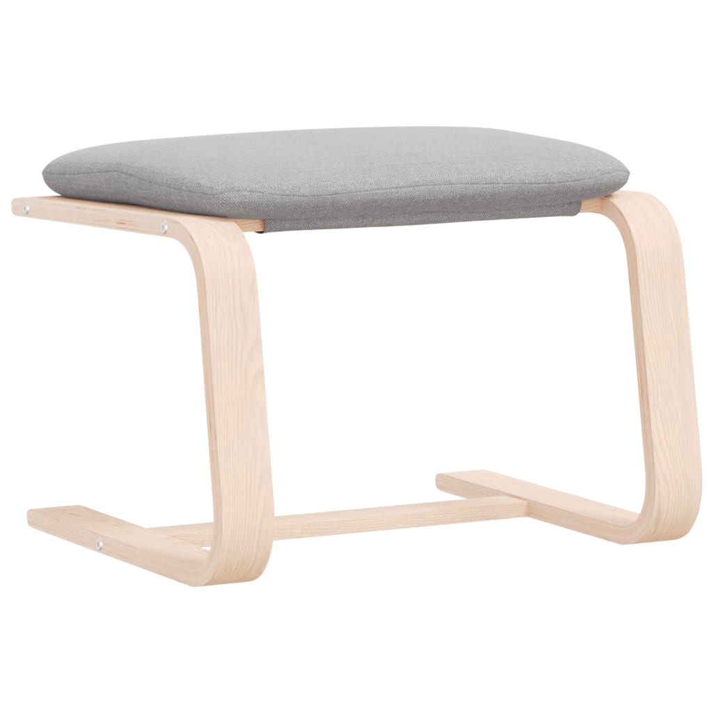 Voetenbank 51x41x40 cm stof lichtgrijs is nu te koop bij PeponiXL, paradijselijk wonen!