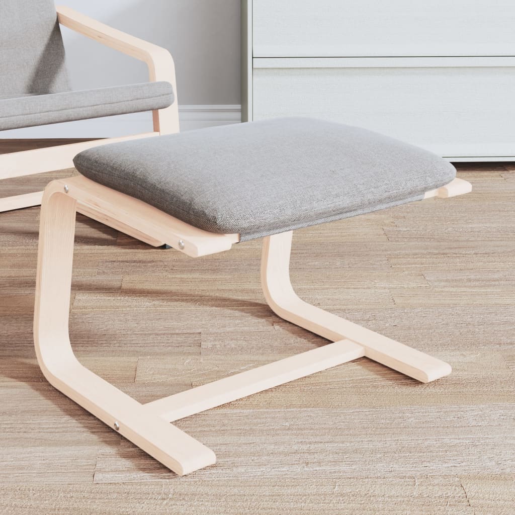 Voetenbank 51x41x40 cm stof lichtgrijs is nu te koop bij PeponiXL, paradijselijk wonen!