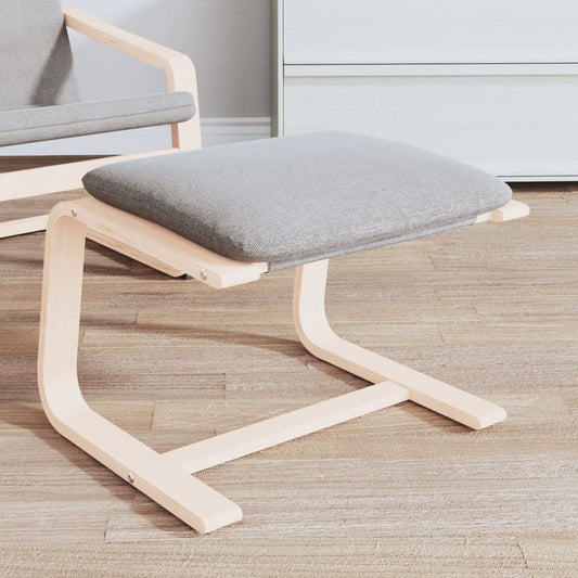 Voetenbank 51x41x40 cm stof lichtgrijs is nu te koop bij PeponiXL, paradijselijk wonen!