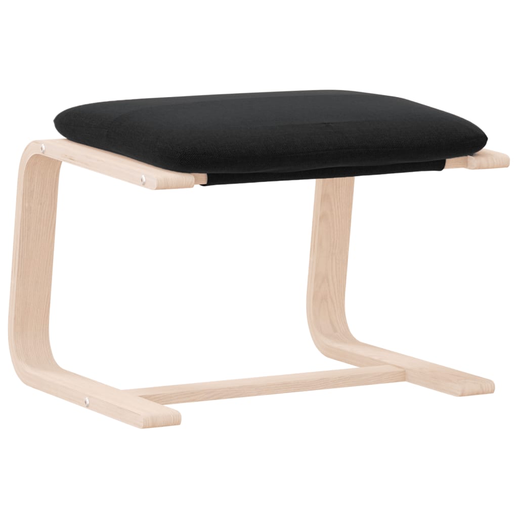 Voetenbank 51x41x40 cm stof zwart is nu te koop bij PeponiXL, paradijselijk wonen!