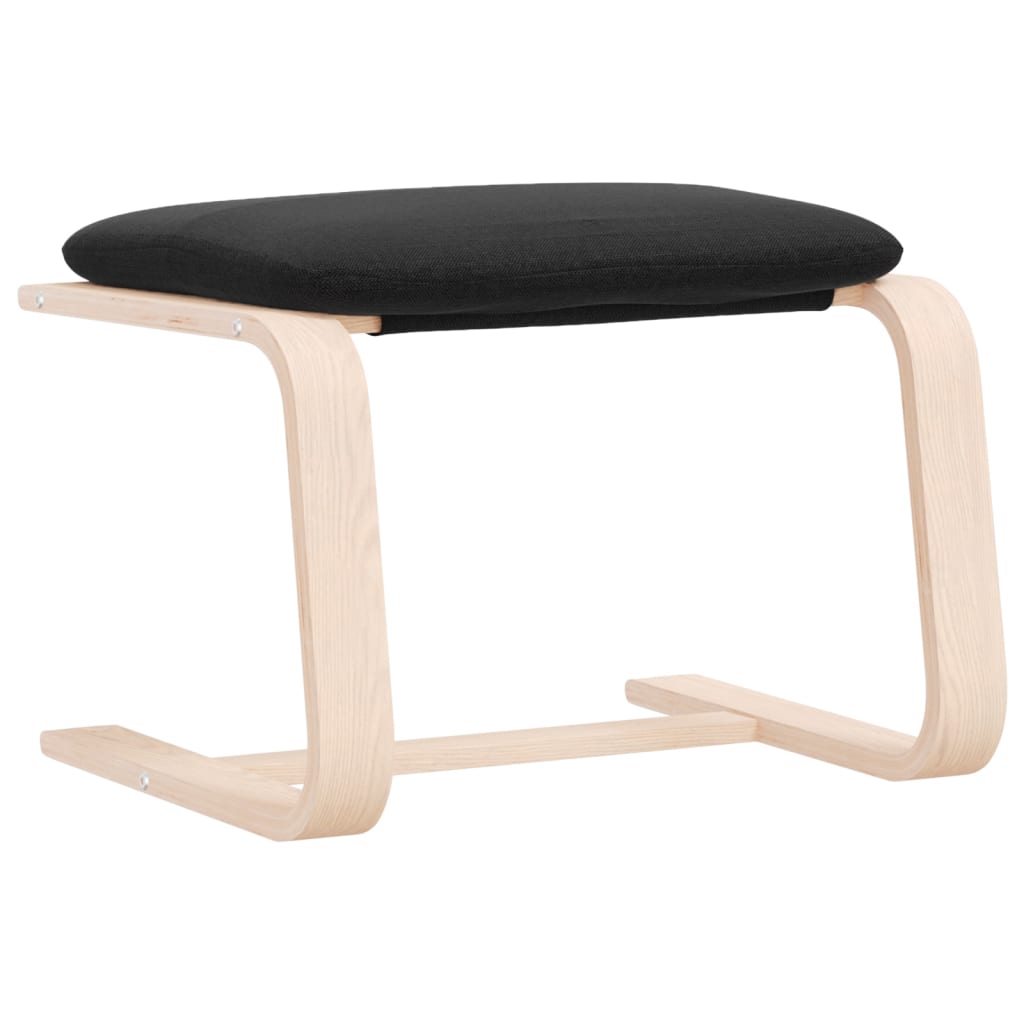 Voetenbank 51x41x40 cm stof zwart is nu te koop bij PeponiXL, paradijselijk wonen!