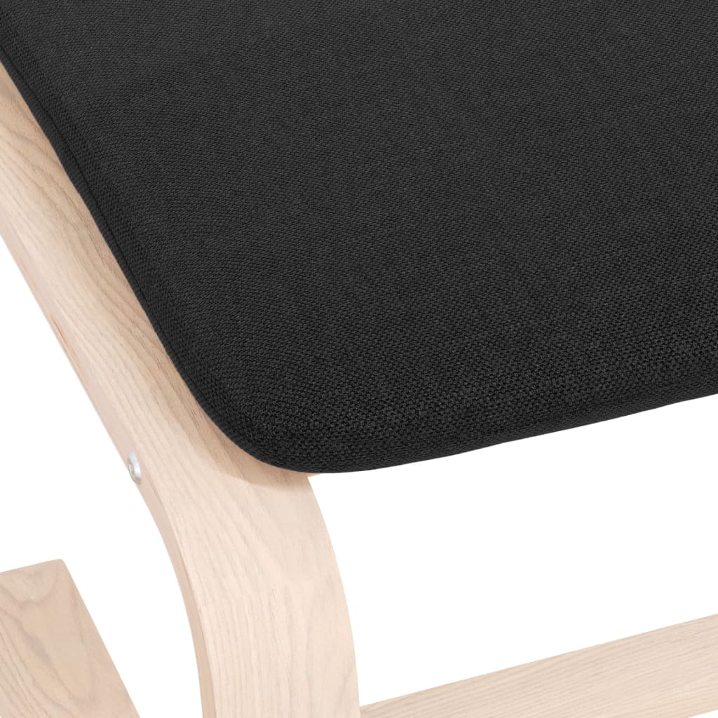 Voetenbank 51x41x40 cm stof zwart is nu te koop bij PeponiXL, paradijselijk wonen!