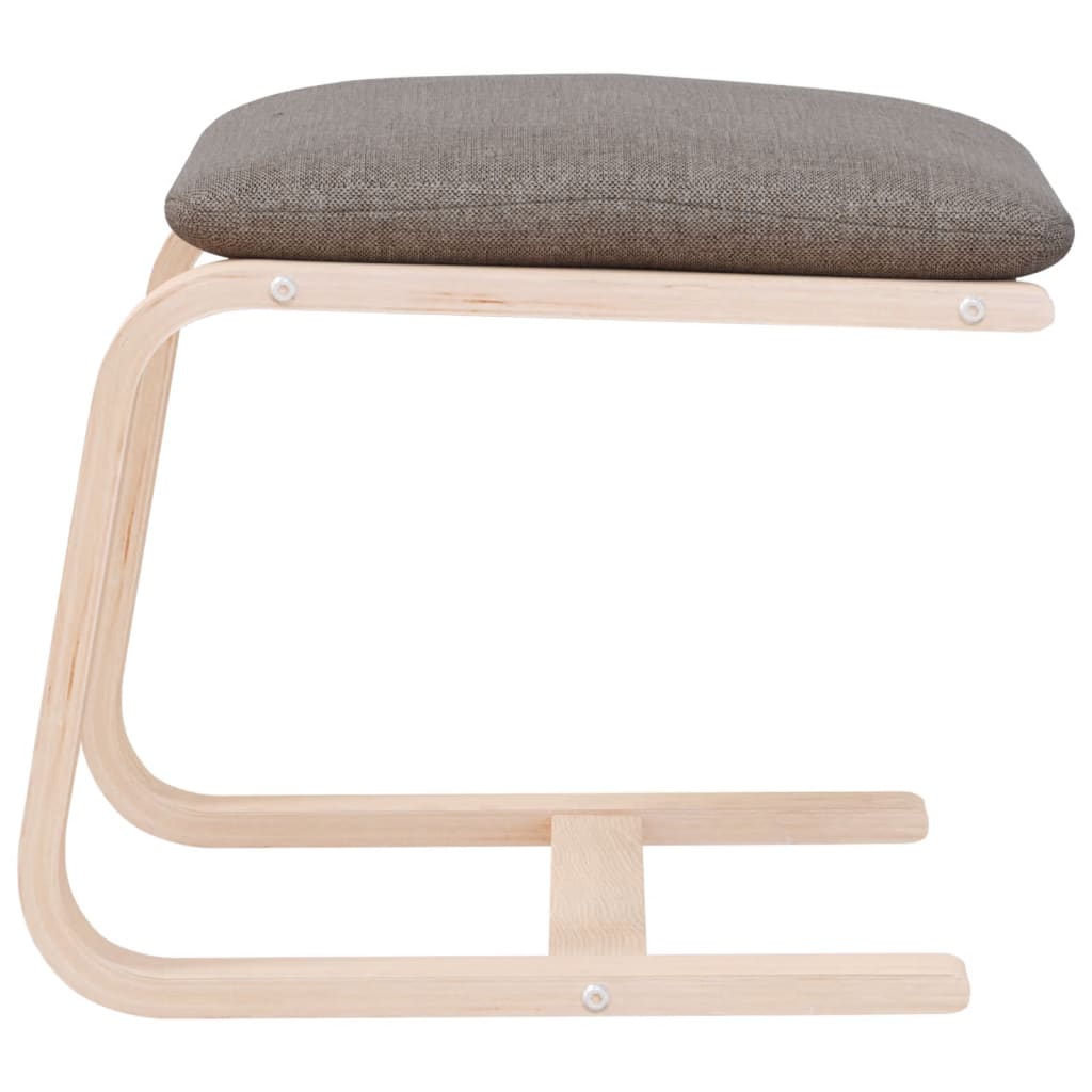 Voetenbank 51x41x40 cm stof taupe is nu te koop bij PeponiXL, paradijselijk wonen!