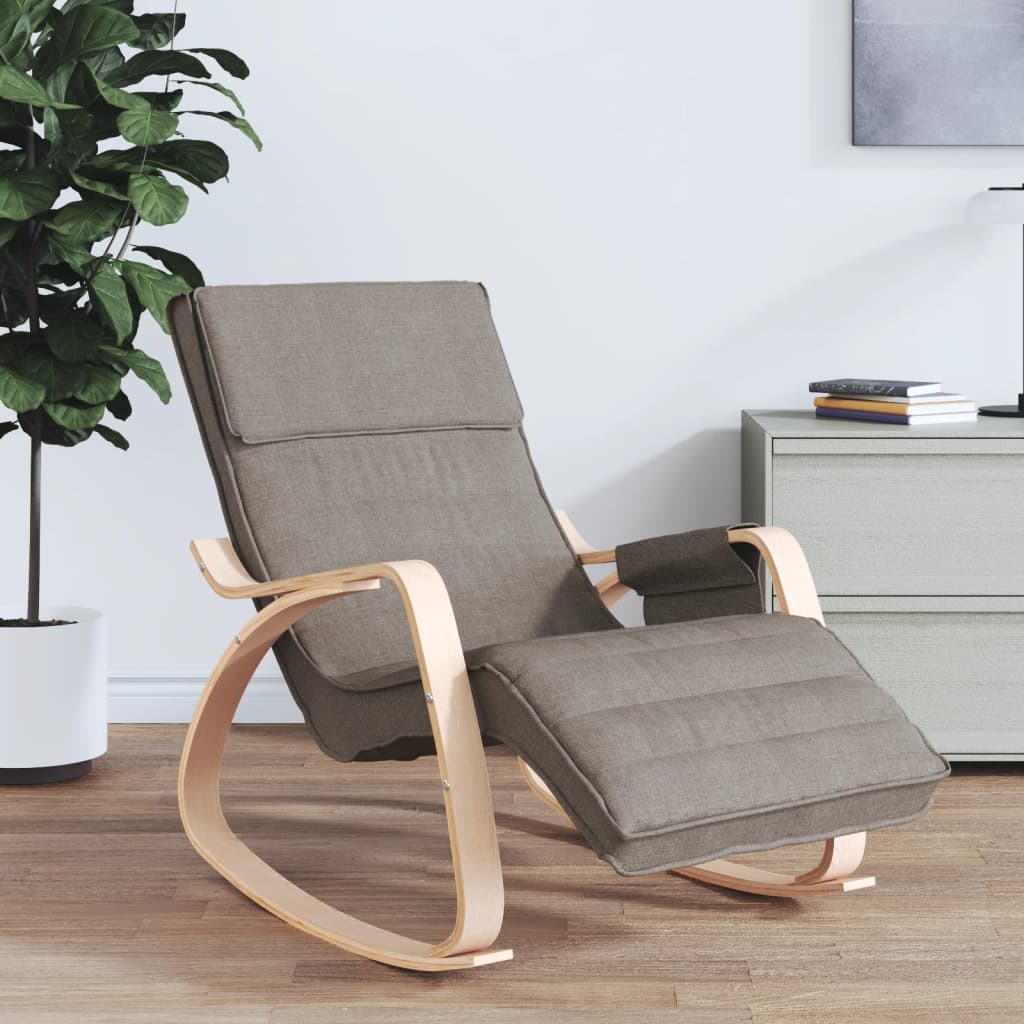 Schommelstoel stof taupe is nu te koop bij PeponiXL, paradijselijk wonen!