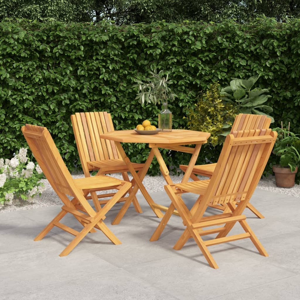 5-delige Tuinset massief teakhout is nu te koop bij PeponiXL, paradijselijk wonen!
