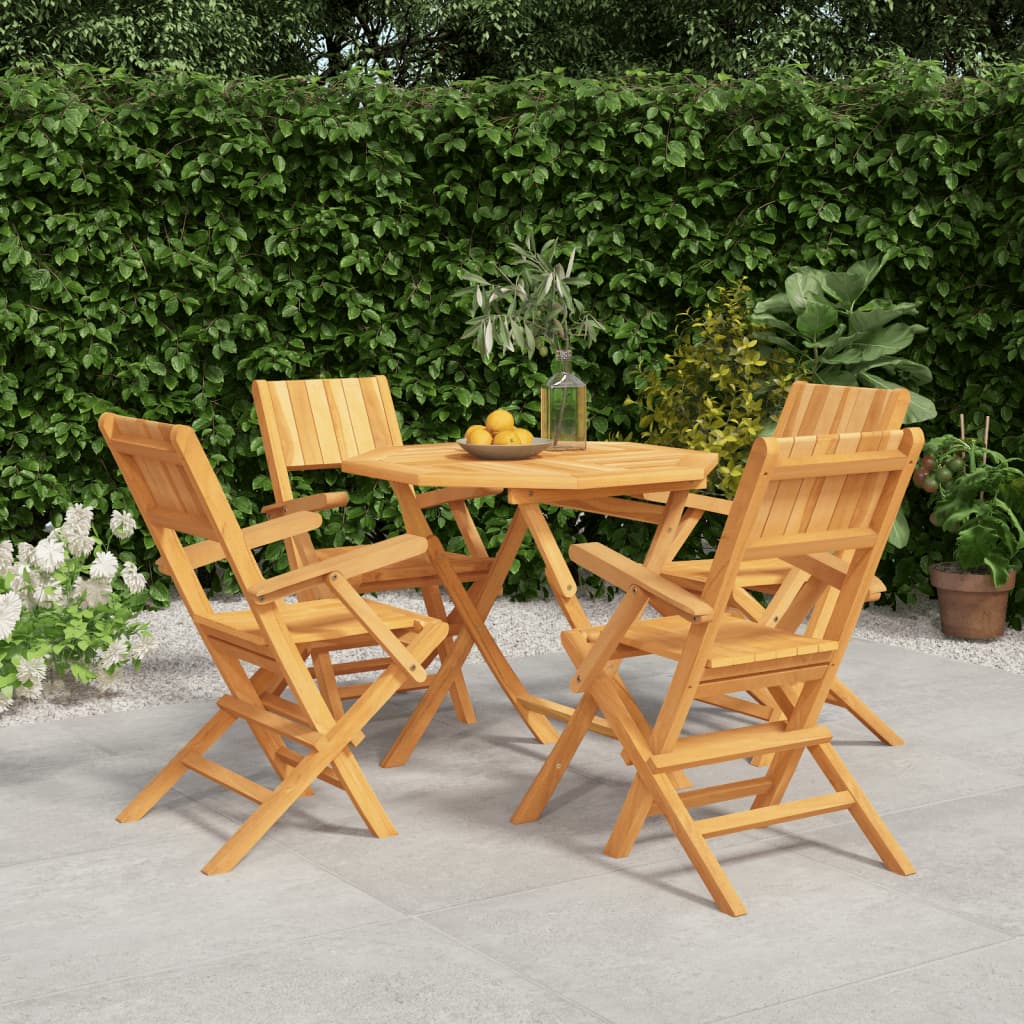 5-delige Tuinset massief teakhout is nu te koop bij PeponiXL, paradijselijk wonen!