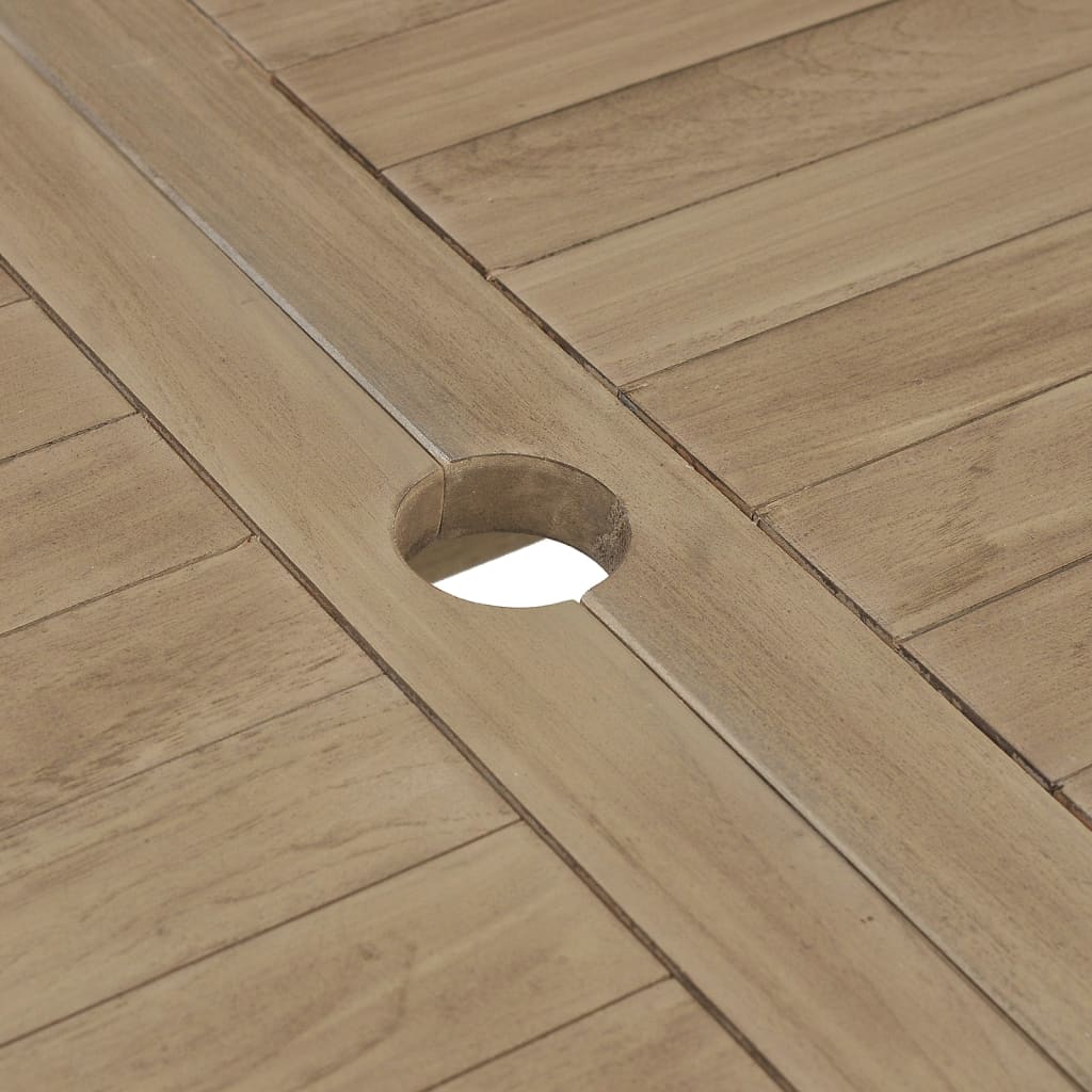 5-delige Tuinset massief teakhout grijs is nu te koop bij PeponiXL, paradijselijk wonen!