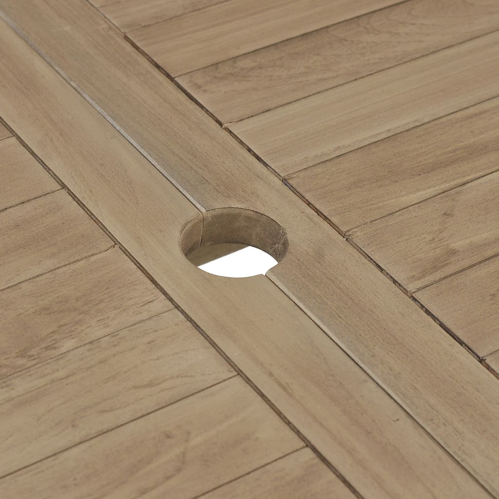 7-delige Tuinset massief teakhout grijs is nu te koop bij PeponiXL, paradijselijk wonen!