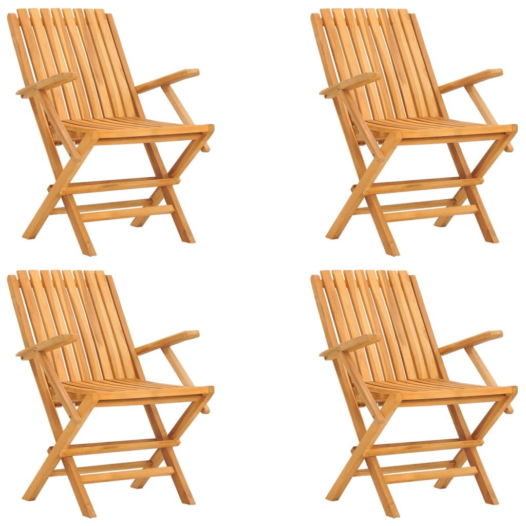 Tuinstoelen 4 st inklapbaar 61x67x90 cm massief teakhout is nu te koop bij PeponiXL, paradijselijk wonen!
