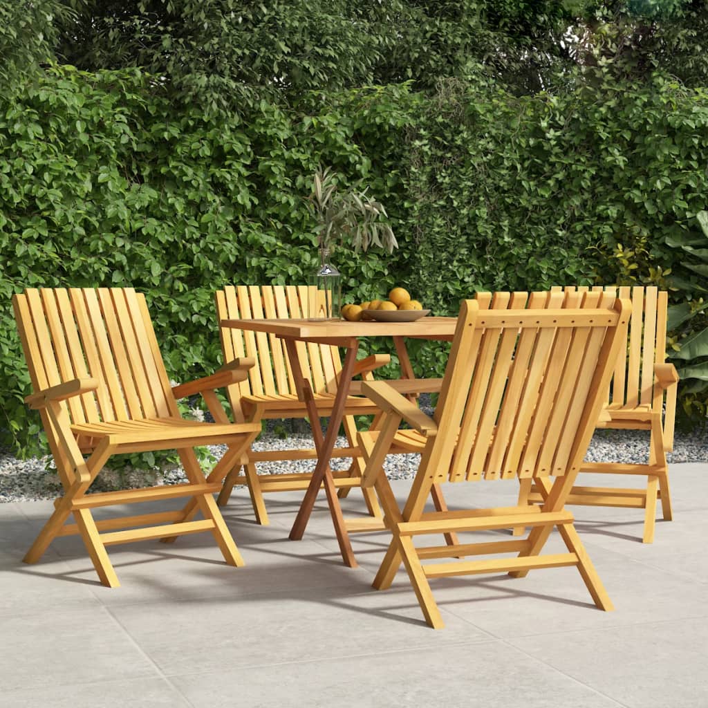 Tuinstoelen 4 st inklapbaar 61x67x90 cm massief teakhout is nu te koop bij PeponiXL, paradijselijk wonen!
