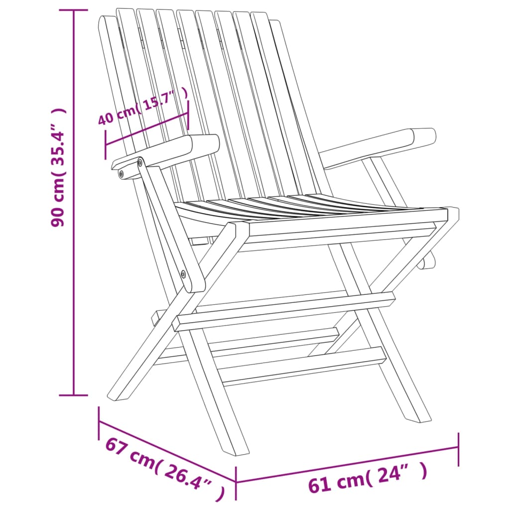 Tuinstoelen 8 st inklapbaar 61x67x90 cm massief teakhout is nu te koop bij PeponiXL, paradijselijk wonen!