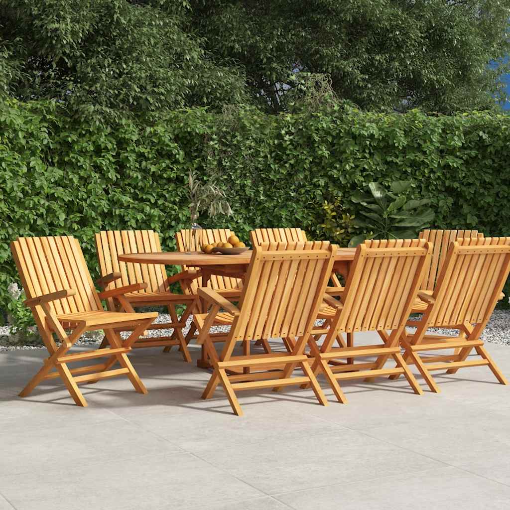 Tuinstoelen 8 st inklapbaar 61x67x90 cm massief teakhout is nu te koop bij PeponiXL, paradijselijk wonen!