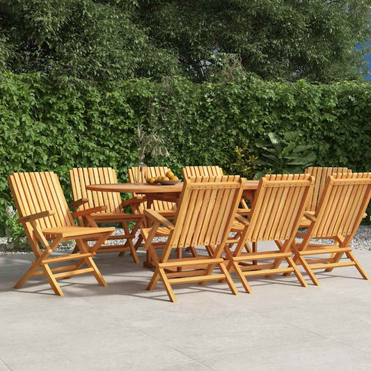 Tuinstoelen 8 st inklapbaar 61x67x90 cm massief teakhout is nu te koop bij PeponiXL, paradijselijk wonen!
