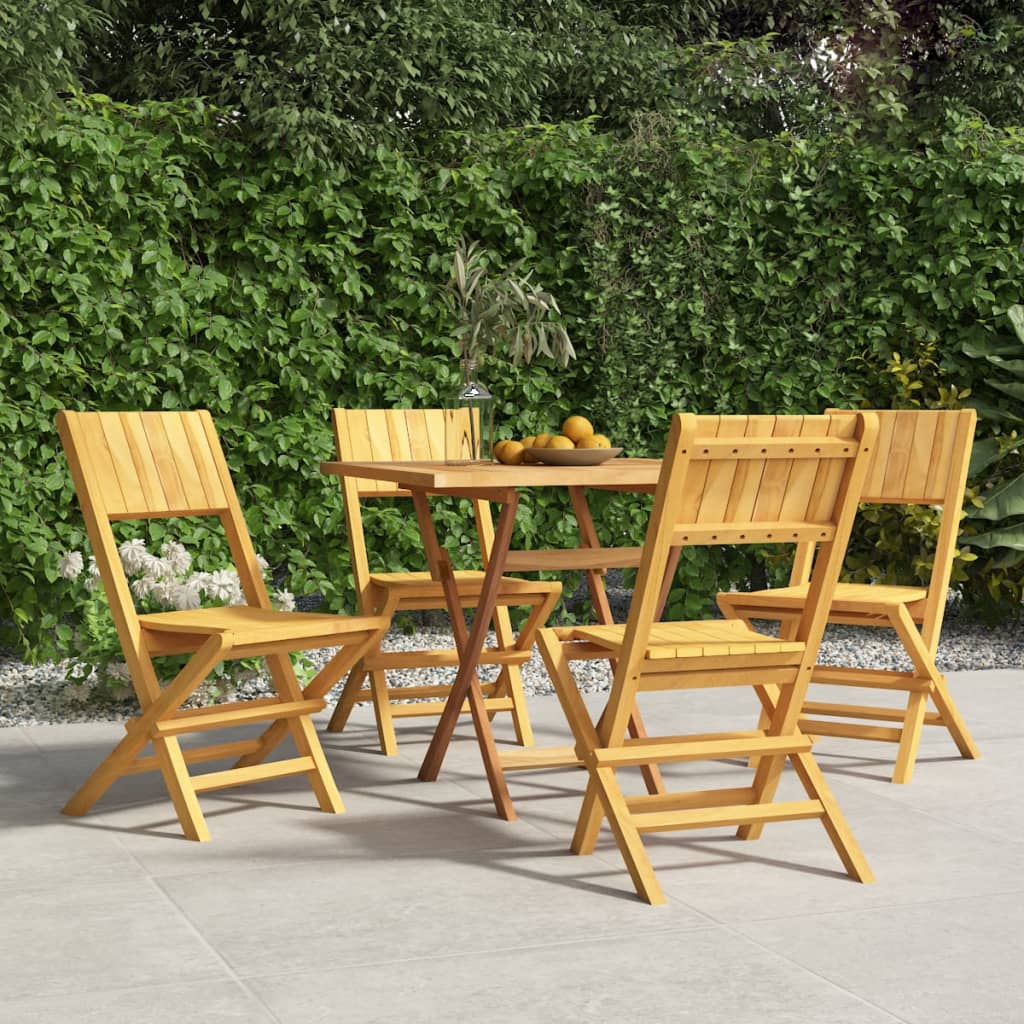 Tuinstoelen 4 st inklapbaar 47x61x90 cm massief teakhout is nu te koop bij PeponiXL, paradijselijk wonen!