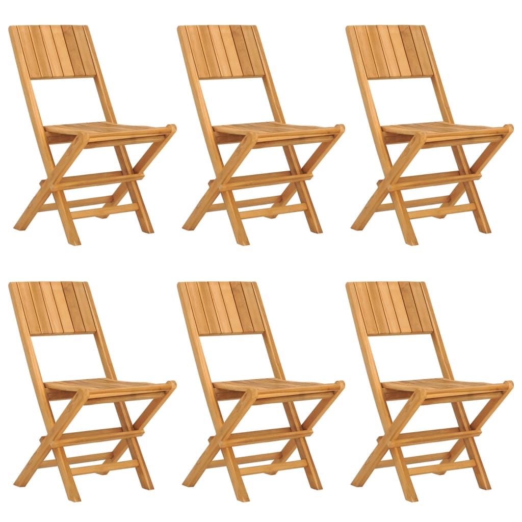 Tuinstoelen 6 st inklapbaar 47x61x90 cm massief teakhout is nu te koop bij PeponiXL, paradijselijk wonen!